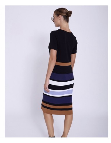 VESTIDO PUNTO COLOR BLOCK     SKATIE