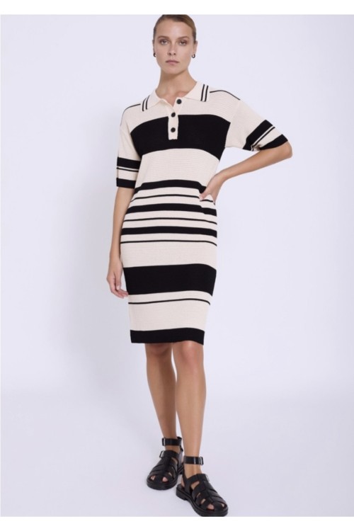 VESTIDO RAYAS BICOLOR PUNTO...
