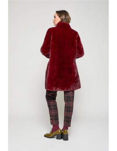 ABRIGO PELO GRANATE    POUPPE CHIC