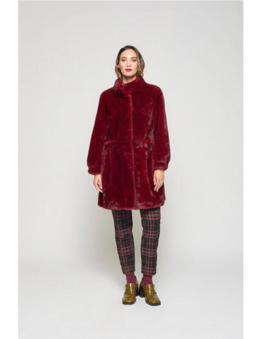 ABRIGO PELO GRANATE    POUPPE CHIC