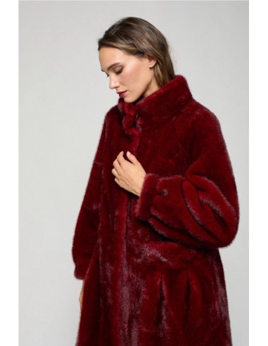 ABRIGO PELO GRANATE    POUPPE CHIC