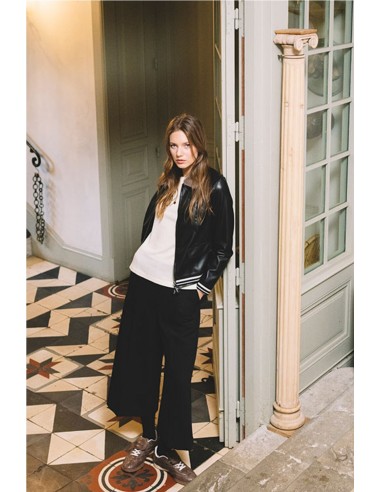 CHAQUETA BOMBER EFECTO PIEL    HONGO