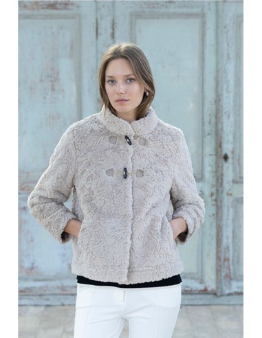 CHAQUETA CORTA BORREGUITO   HONGO