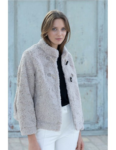 CHAQUETA CORTA BORREGUITO   HONGO