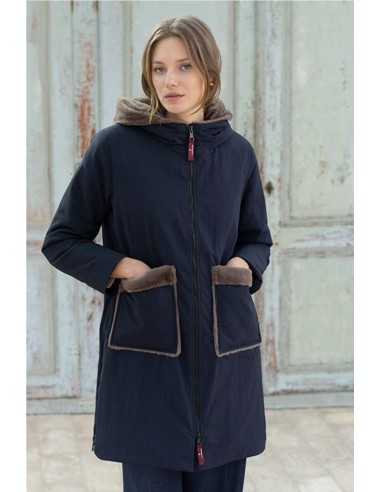 PARKA CON BOLSILLOS DE PELO    HONGO