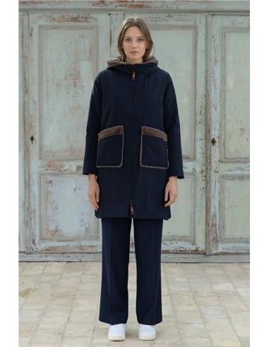 PARKA CON BOLSILLOS DE PELO    HONGO