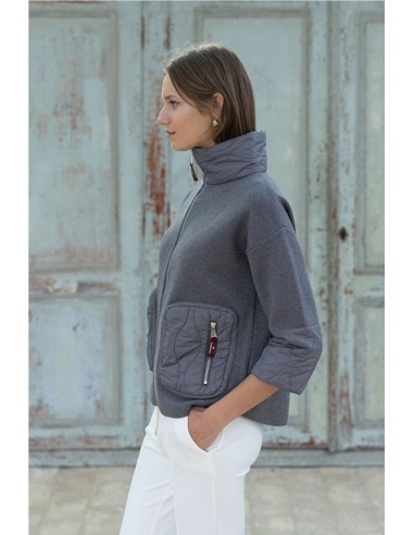 CHAQUETA CON CUELLO ACOLCHADO   HONGO