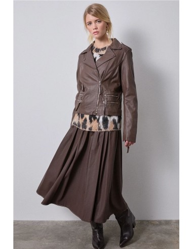 CAZADORA PIEL CREMALLERAS     BSB JEANS