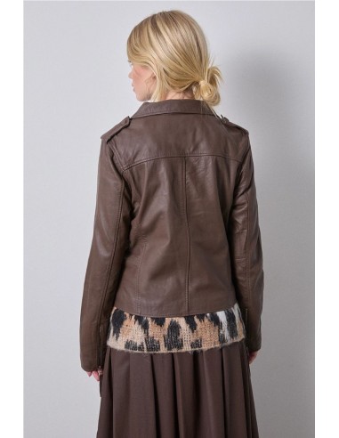 CAZADORA PIEL CREMALLERAS     BSB JEANS