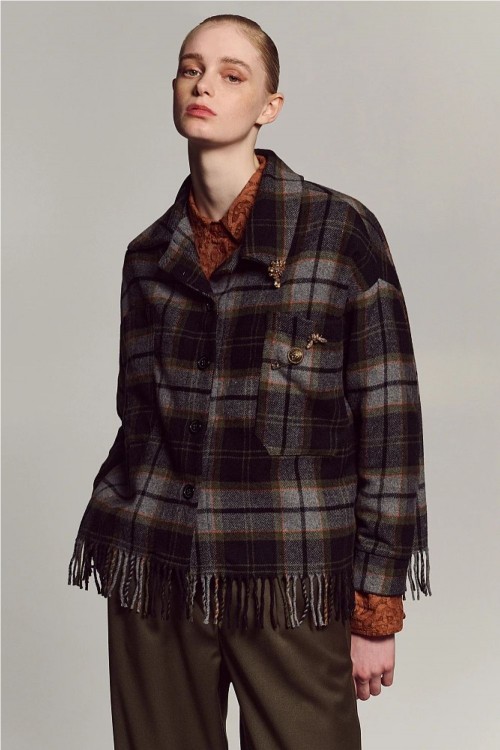 CHAQUETA DE CUADROS Y...