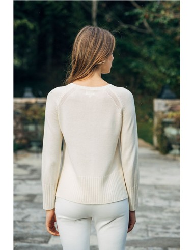 JERSEY CON STRASS       HONGO BEIGE