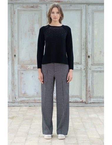 JERSEY CON STRASS       HONGO BLACK