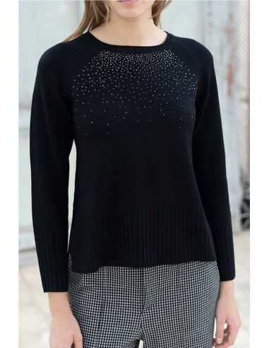 JERSEY CON STRASS       HONGO BLACK