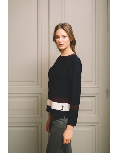 JERSEY CON FRANJAS    HONGO AZUL MARINO