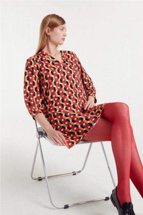 VESTIDO ESTAMPADO RETRO...