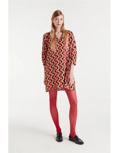 VESTIDO ESTAMPADO RETRO   COMPAÑÍA...