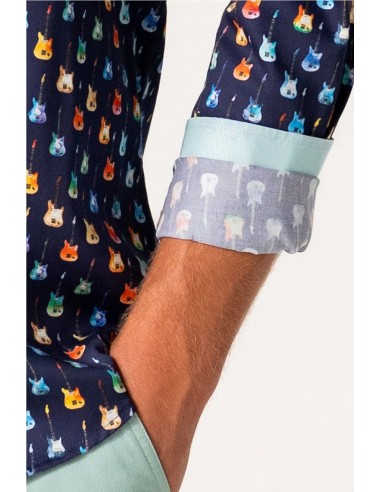 CAMISA ESTAMPADO GUITARRAS ELÉCTRICAS...
