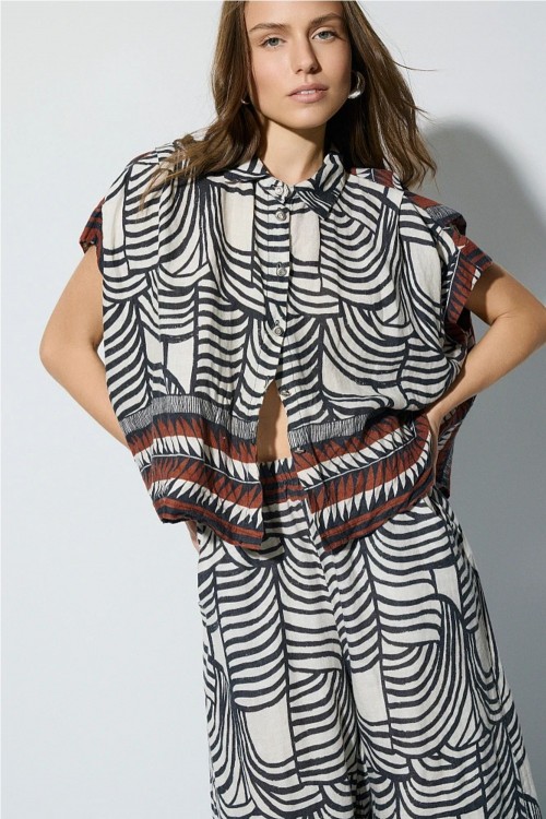 CAMISA LINO ESTAMPADA   BSB... 2