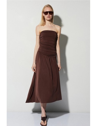 VESTIDO MIDI SIN TIRANTES   BSB JEANS