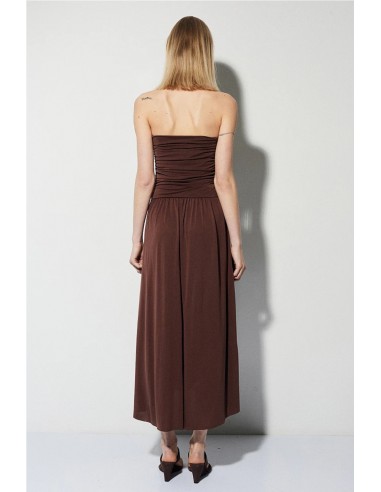 VESTIDO MIDI SIN TIRANTES   BSB JEANS