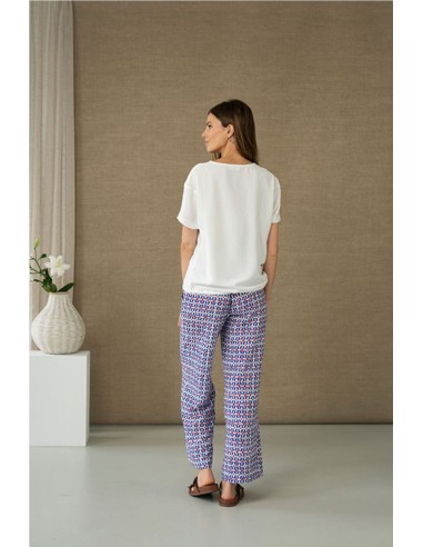 BLUSA CON BANDA ESTAMPADA    HONGO