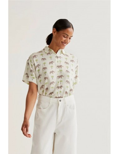 CAMISA ESTAMPADO ELEFANTES  COMPAÑÍA...