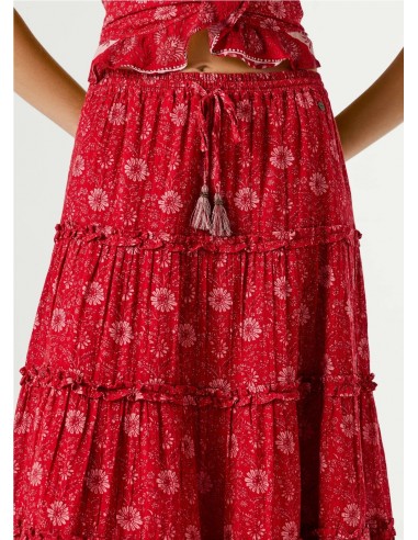 FALDA LARGA ESTAMPADO FLORAL   PEPE...