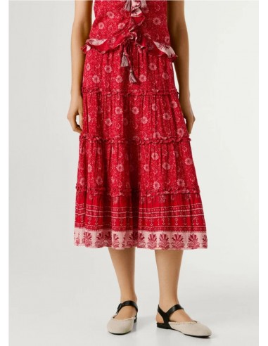 FALDA LARGA ESTAMPADO FLORAL   PEPE...