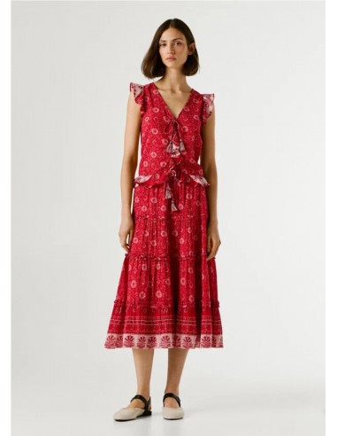 FALDA LARGA ESTAMPADO FLORAL   PEPE...