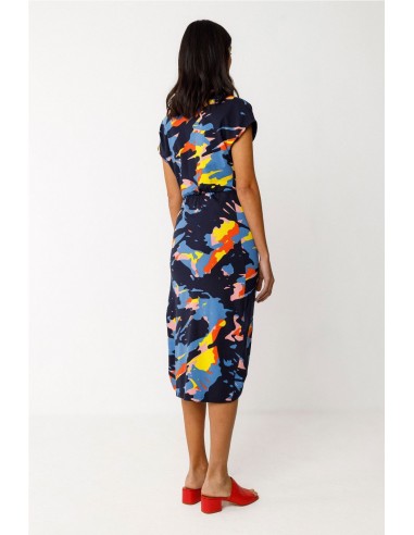 VESTIDO AMADE - GOTS   SKFK AZUL MARINO