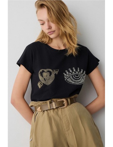 CAMISETA ADORNO PEDRERÍA  BSB JEANS