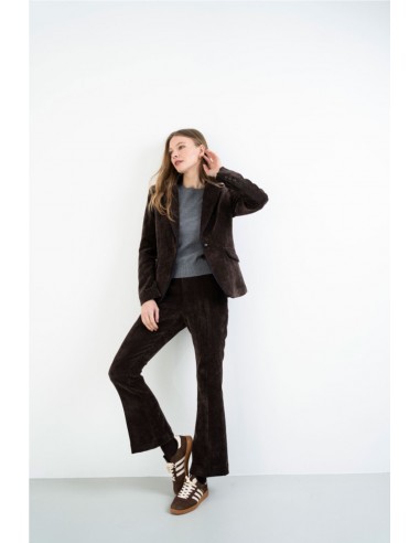 PANTALÓN FLARE EFECTO TERCIOPELO   HONGO