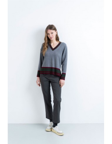 JERSEY PICO CONTRASTE  HONGO GRIS