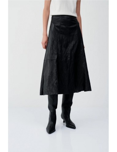 FALDA MIDI EFECTO PIEL    BSB JEANS