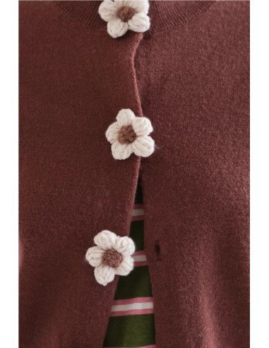 CÁRDIGAN BOTONES FLORALES  COMPAÑIA...