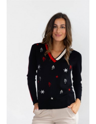 JERSEY NEGRO BORDADOS   BMB&CO