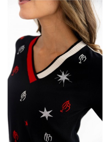 JERSEY NEGRO BORDADOS   BMB&CO