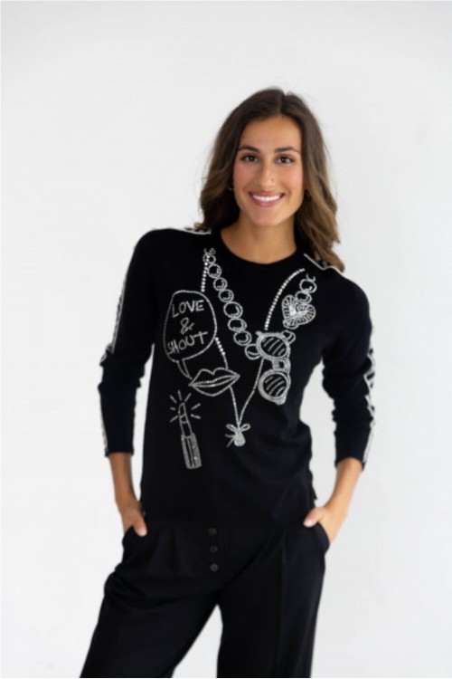 JERSEY NEGRO TACHAS   BMB&CO