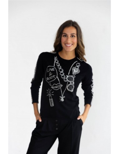 JERSEY NEGRO TACHAS   BMB&CO