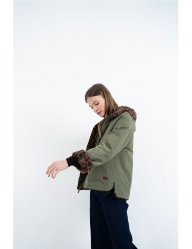 PARKA PELO ANIMAL PRINT   HONGO