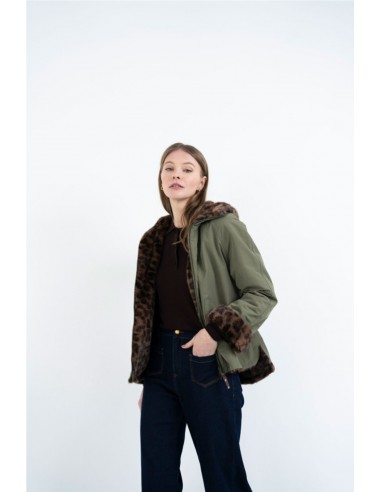 PARKA PELO ANIMAL PRINT   HONGO