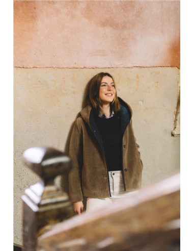 CHAQUETA EFECTO PELO  HONGO